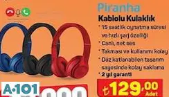PİRANHA KABLOLU KULAKLIK PİRANHA KABLOLU KULAKLIK